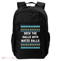 Deck The Halls With Matzo Balls Funny Jewish Backpack thumb 0