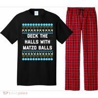 Deck The Halls With Matzo Balls Funny Jewish Pajama Set thumb 0