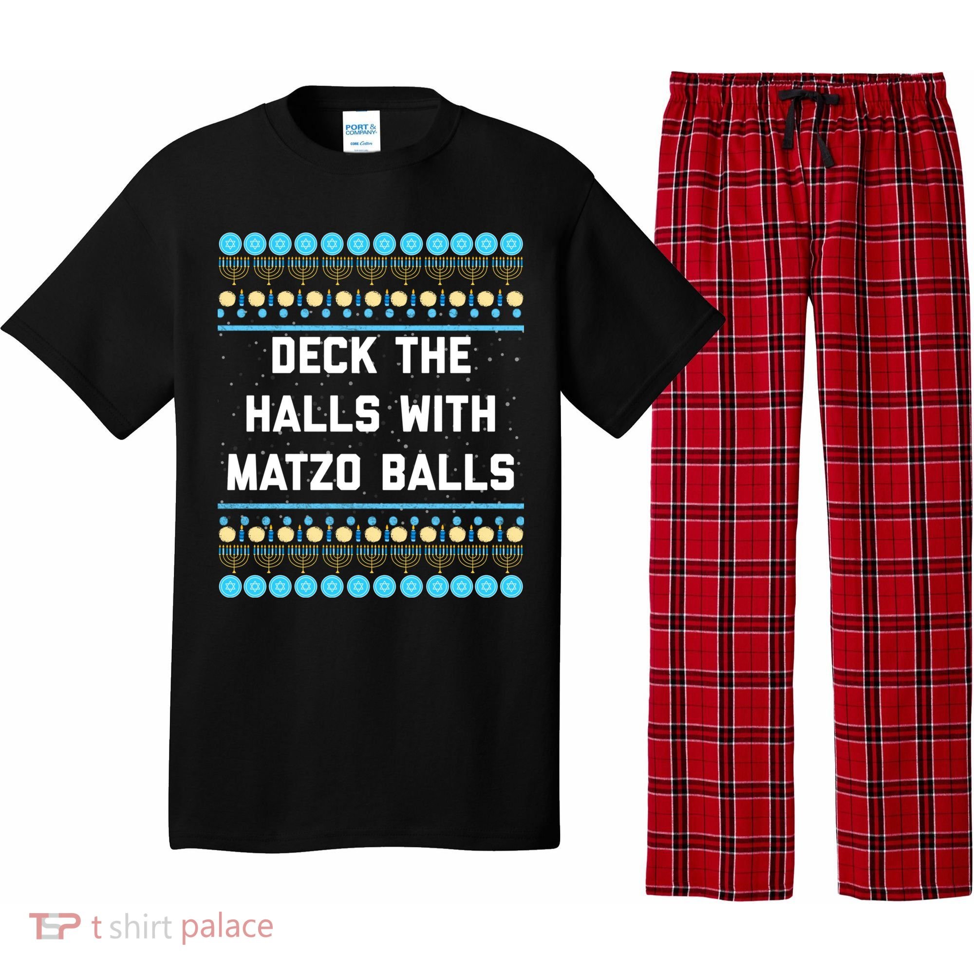 Deck The Halls With Matzo Balls Funny Jewish Pajama Set