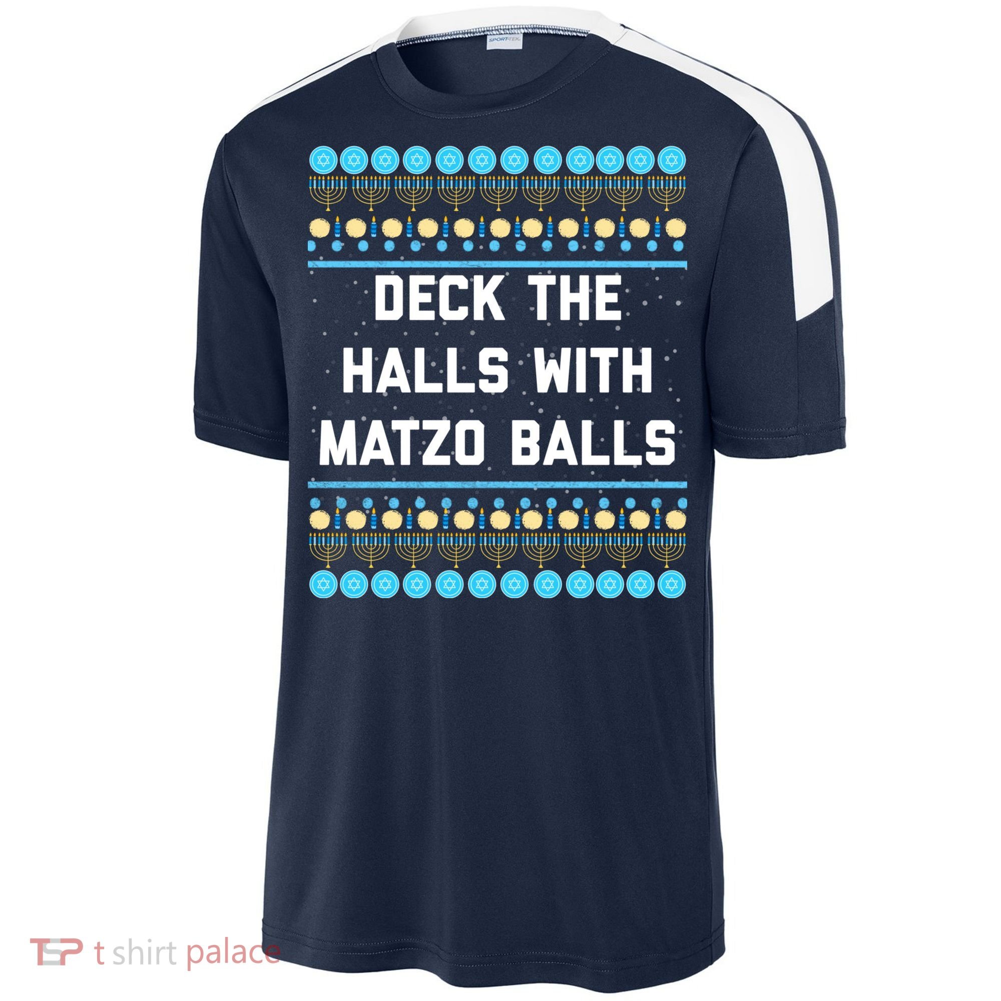 Deck The Halls With Matzo Balls Funny Jewish Sport-Tek Competitor United Soccer Jersey