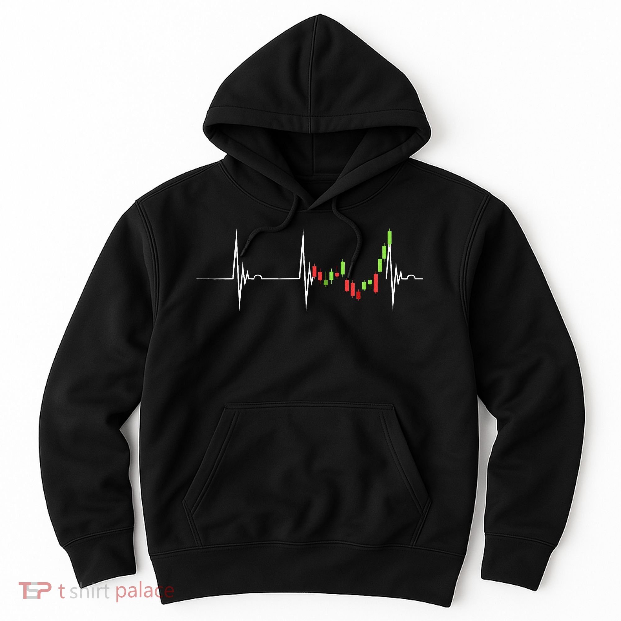 Day Trading Heartbeat EKG Pulse Stock Market Trader Hoodie