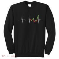 Day Trading Heartbeat EKG Pulse Stock Market Trader Sweatshirt thumb 0