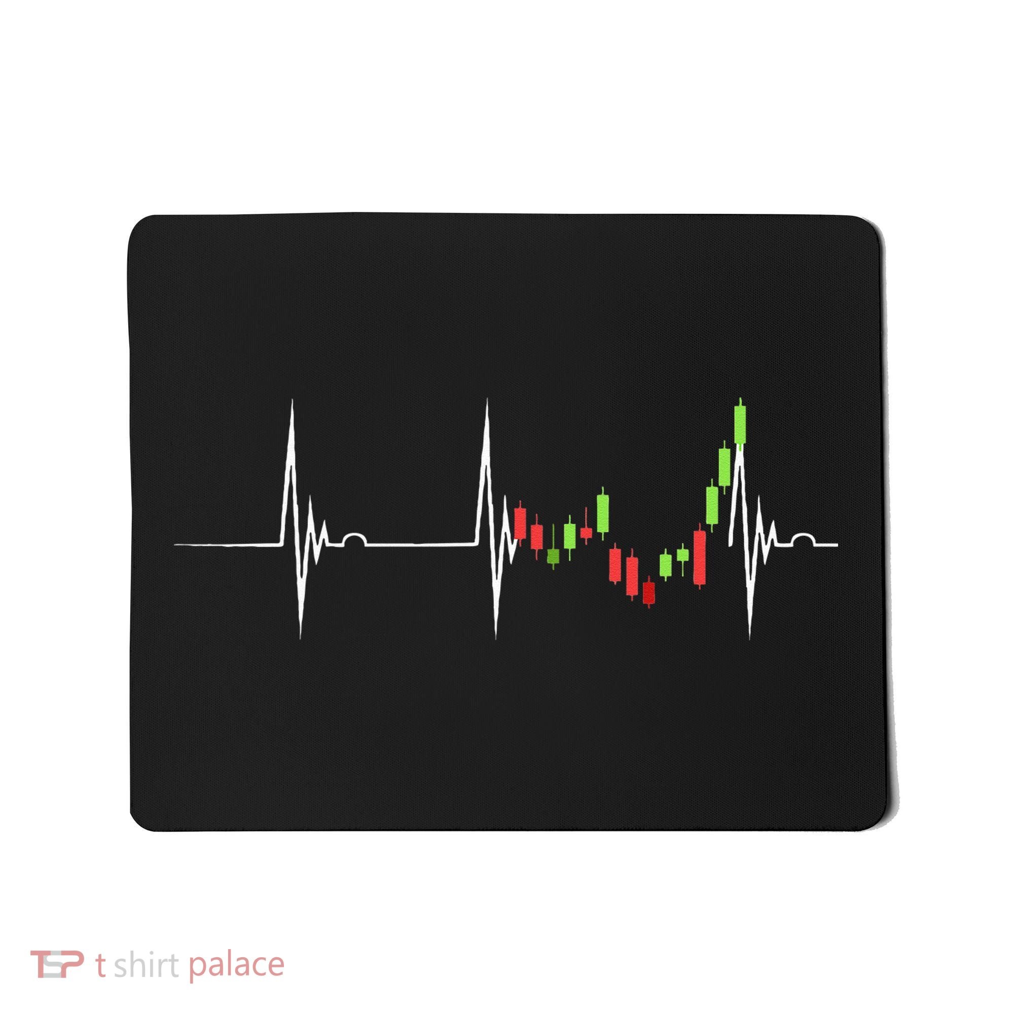Day Trading Heartbeat EKG Pulse Stock Market Trader Mousepad