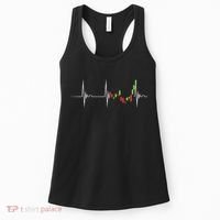 Day Trading Heartbeat EKG Pulse Stock Market Trader Women's Tank Top thumb 0