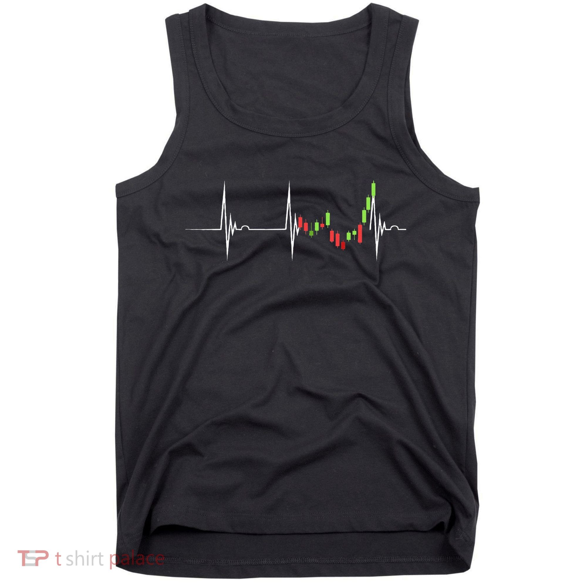 Day Trading Heartbeat EKG Pulse Stock Market Trader Tank Top