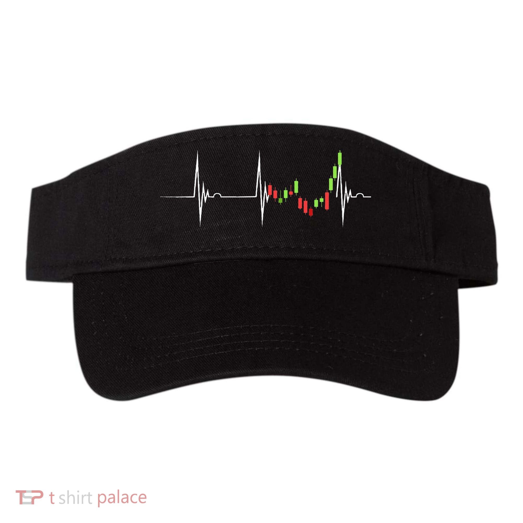 Day Trading Heartbeat EKG Pulse Stock Market Trader Visor