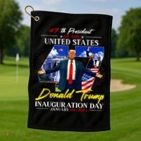 Donald Trump Inauguration Day 2025 47th President Golf Towel thumb 1
