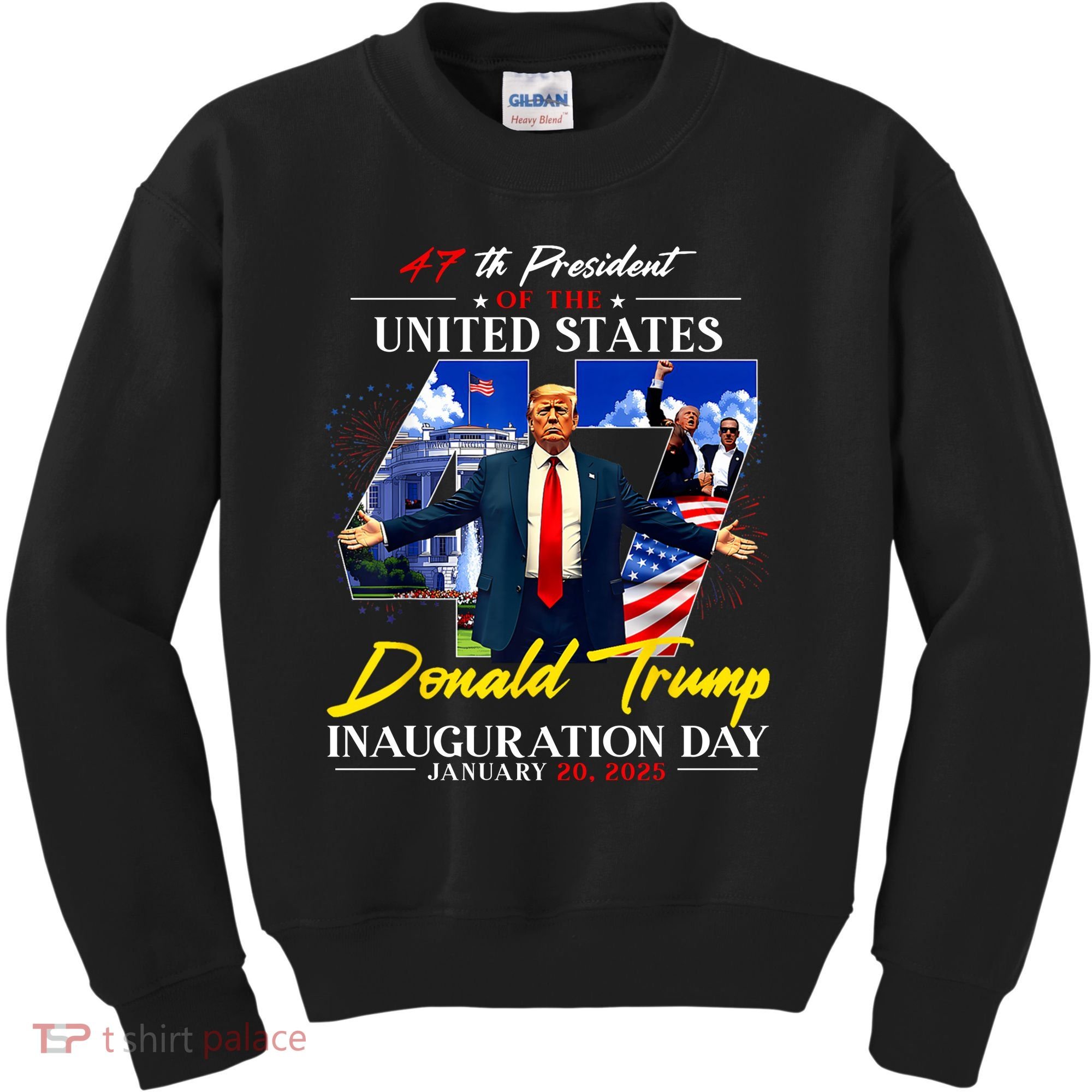 Donald Trump Inauguration Day 2025 47th President Kids Sweatshirt