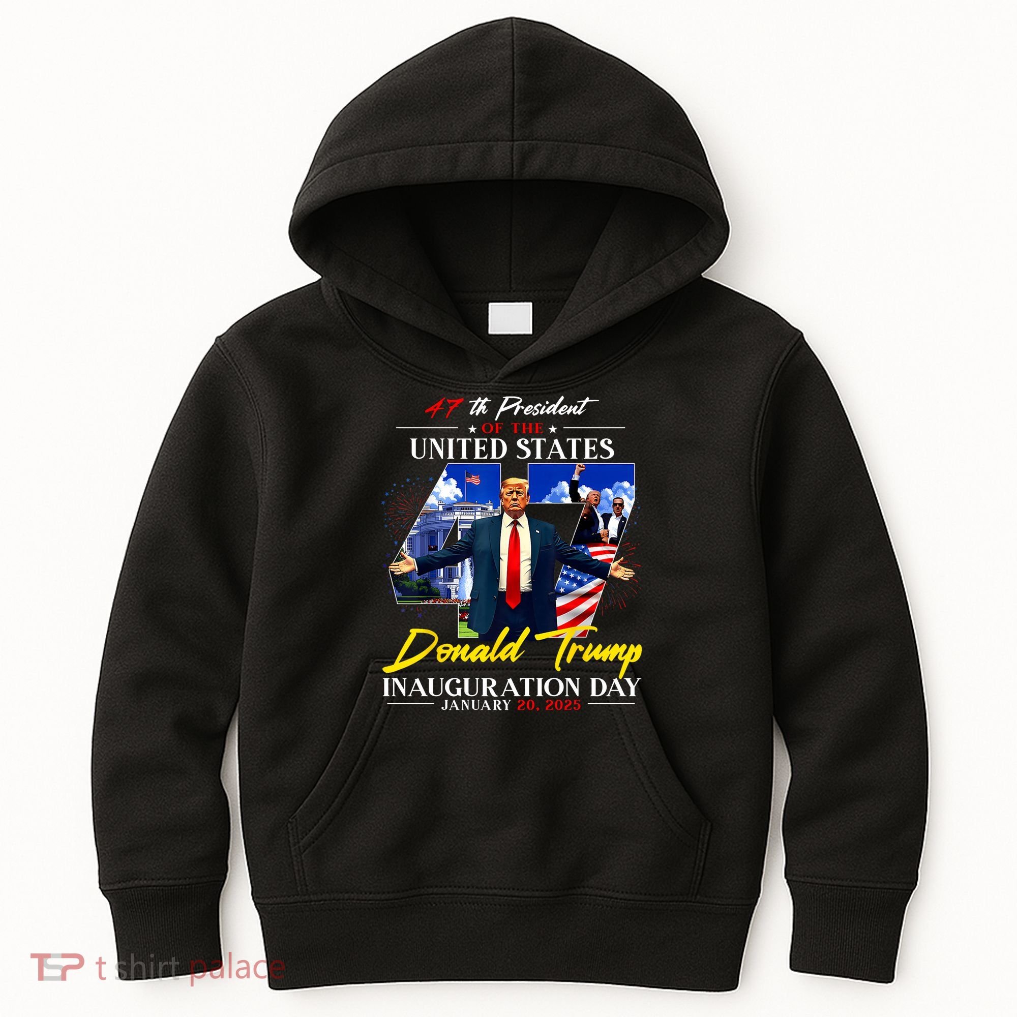 Donald Trump Inauguration Day 2025 47th President Kids Hoodie