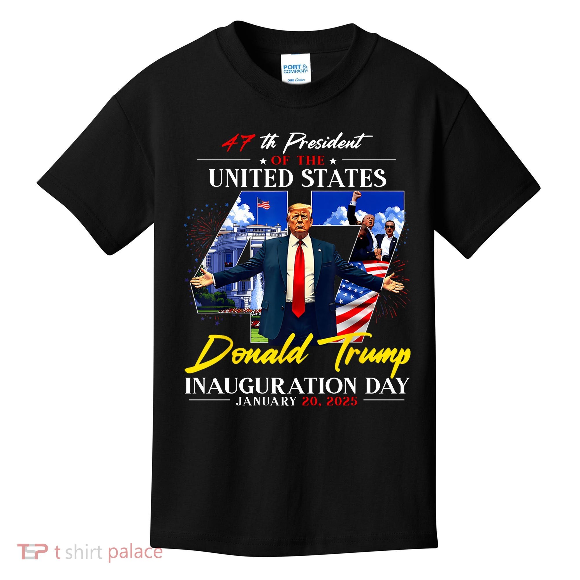Donald Trump Inauguration Day 2025 47th President Kids T-Shirt