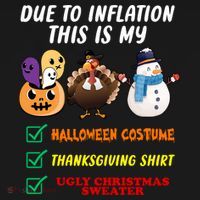 Due To Inflation This Is My Halloween Costume Thanksgiving Christmas Women's Tank Top thumb 5