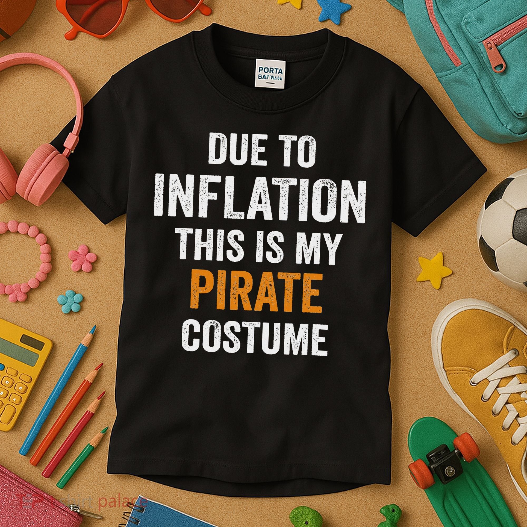 Due To Inflation This Is My Pirate Costume Halloween Kids T-Shirt