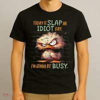 Duck Today Is Slap An Idiot Day I’M Gonna Be Busy T-Shirt thumb 3