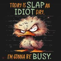 Duck Today Is Slap An Idiot Day I’M Gonna Be Busy Mousepad thumb 1