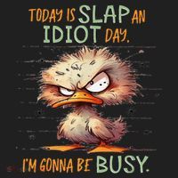 Duck Today Is Slap An Idiot Day I’M Gonna Be Busy Golf Towel thumb 3