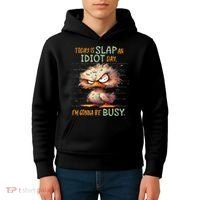Duck Today Is Slap An Idiot Day I’M Gonna Be Busy Kids Hoodie thumb 4