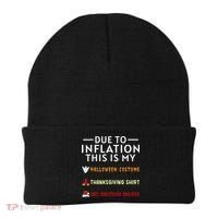 Due To Inflation This Is My Funny Halloween Costume Beanie thumb 0