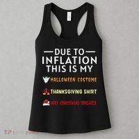 Due To Inflation This Is My Funny Halloween Costume Women's Tank Top thumb 3