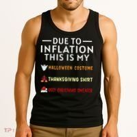 Due To Inflation This Is My Funny Halloween Costume Tank Top thumb 3