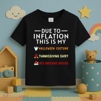 Due To Inflation This Is My Funny Halloween Costume Toddler T-Shirt thumb 3
