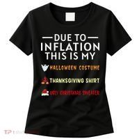 Due To Inflation This Is My Funny Halloween Costume Women's T-Shirt thumb 0