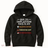 Due To Inflation This Is My Funny Halloween Costume Kids Hoodie thumb 0