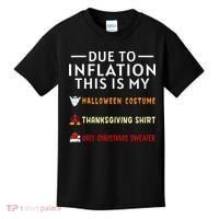 Due To Inflation This Is My Funny Halloween Costume Kids T-Shirt thumb 0