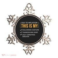 Due To Inflation This Is My Christmas Costume Funny Ornament thumb 0