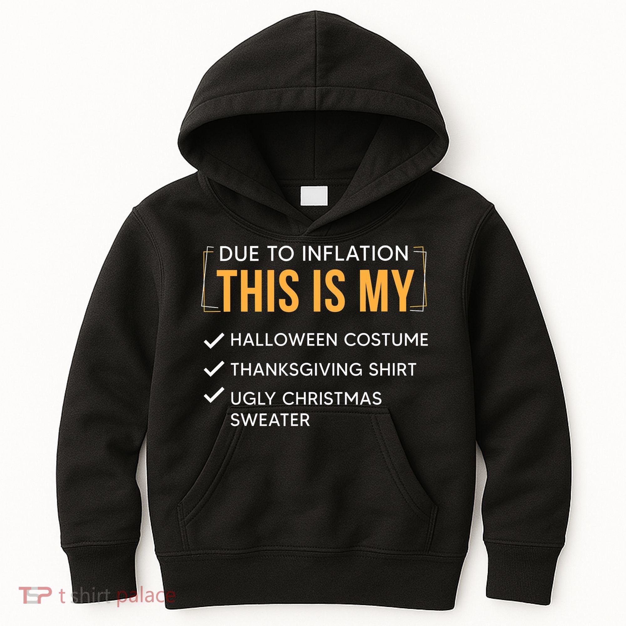 Due To Inflation This Is My Christmas Costume Funny Kids Hoodie