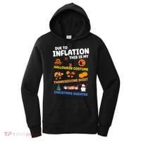Due To Inflation This Is My Halloween Thanksgiving Christmas Women's Hoodie thumb 0