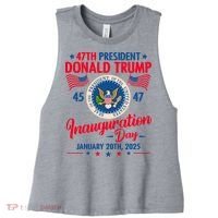 Donald Trump Inauguration Day 2025 47th Women's Racerback Cropped Tank thumb 0