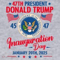 Donald Trump Inauguration Day 2025 47th Women's Racerback Cropped Tank thumb 2