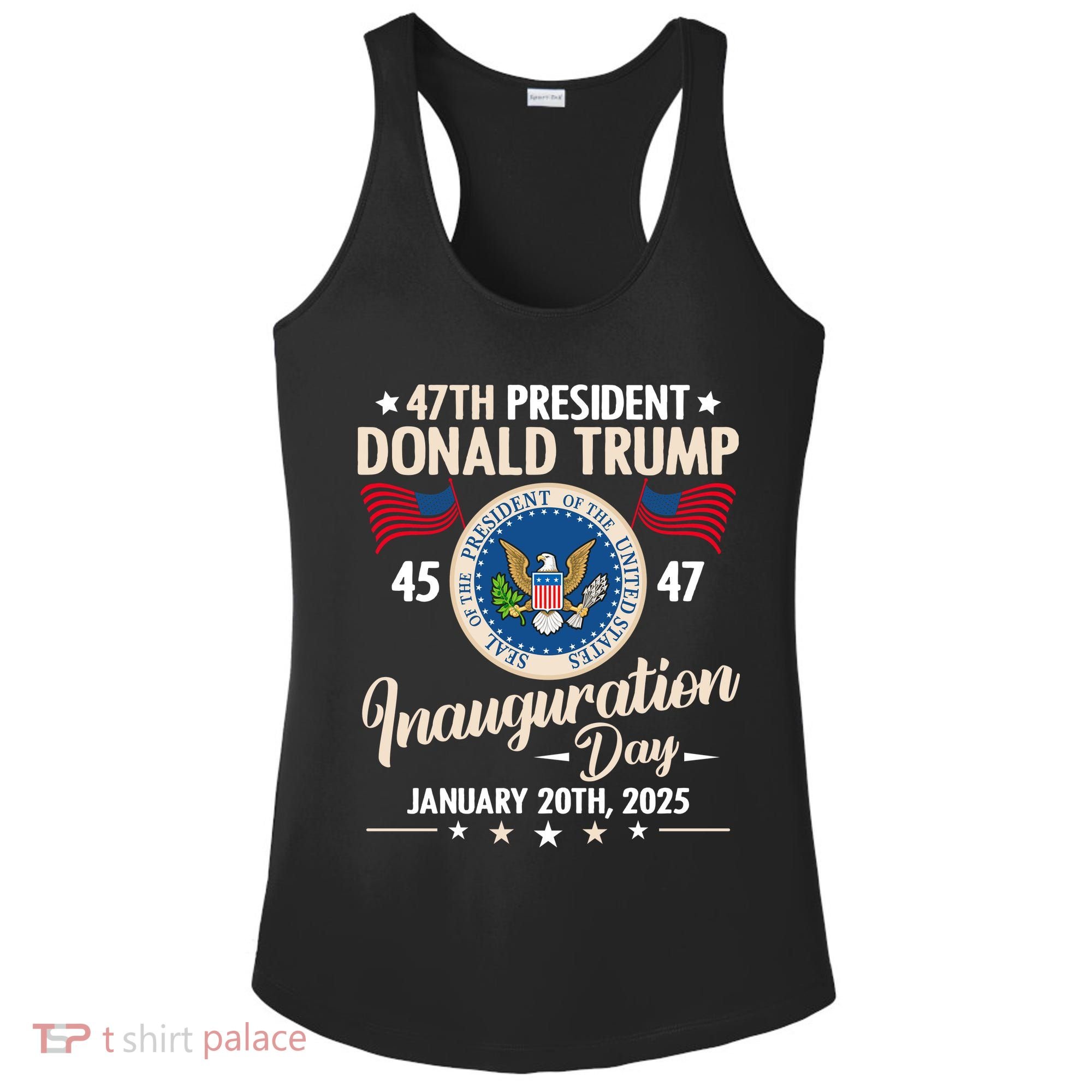 Donald Trump Inauguration Day 2025 47th Ladies PosiCharge Competitor Racerback Tank