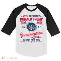 Donald Trump Inauguration Day 2025 47th Kids Colorblock Raglan Jersey thumb 0