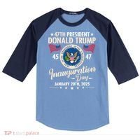 Donald Trump Inauguration Day 2025 47th Raglan Baseball Sleeve Shirt thumb 0