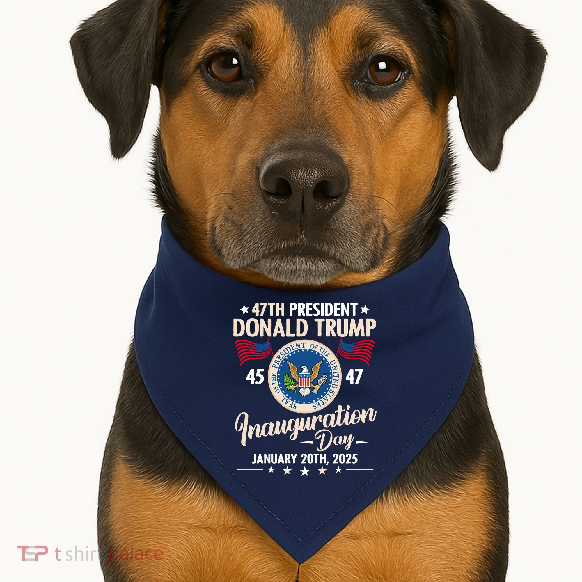 Donald Trump Inauguration Day 2025 47th USA-Made Doggie Bandana