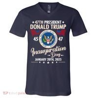 Donald Trump Inauguration Day 2025 47th V-Neck T-Shirt thumb 0