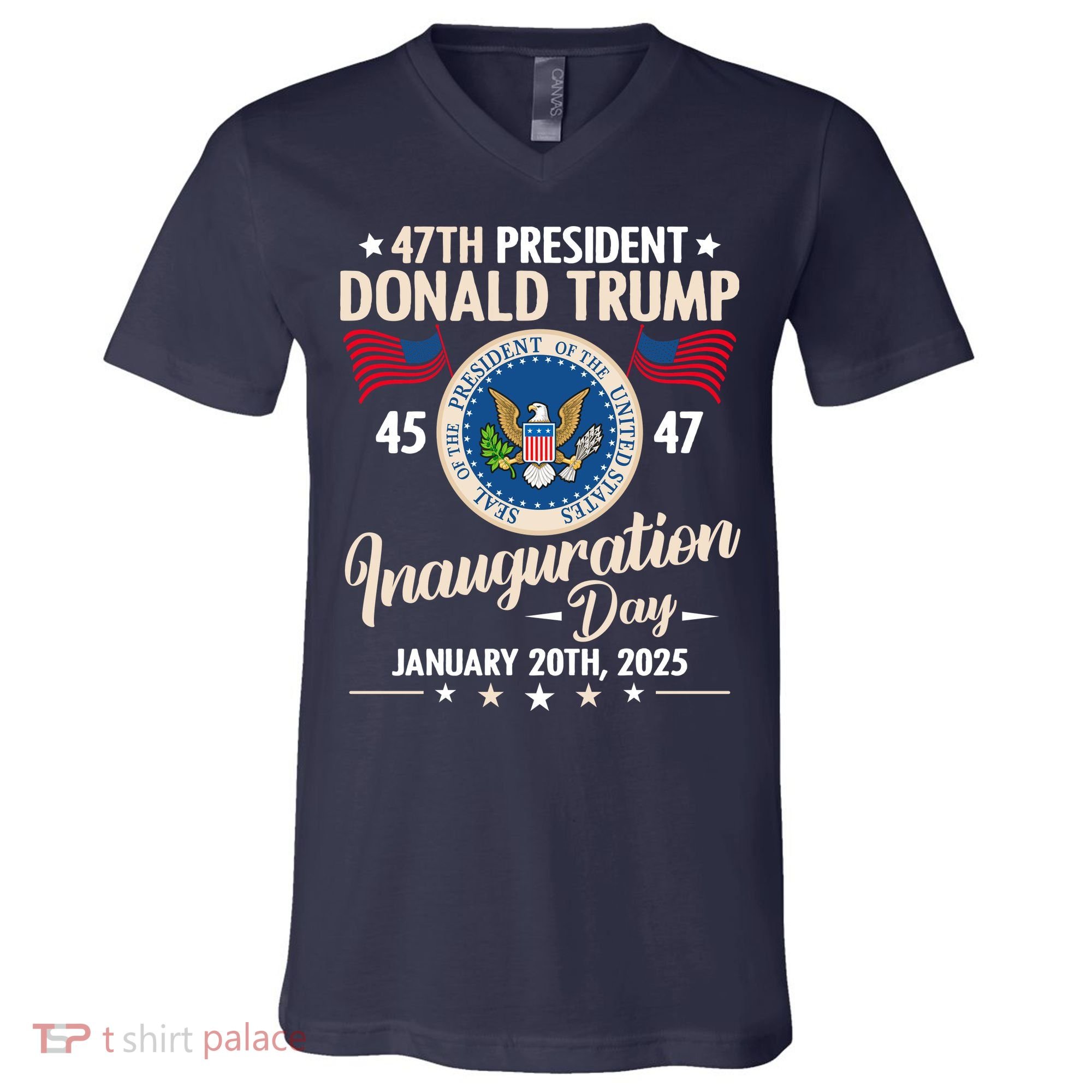Donald Trump Inauguration Day 2025 47th V-Neck T-Shirt