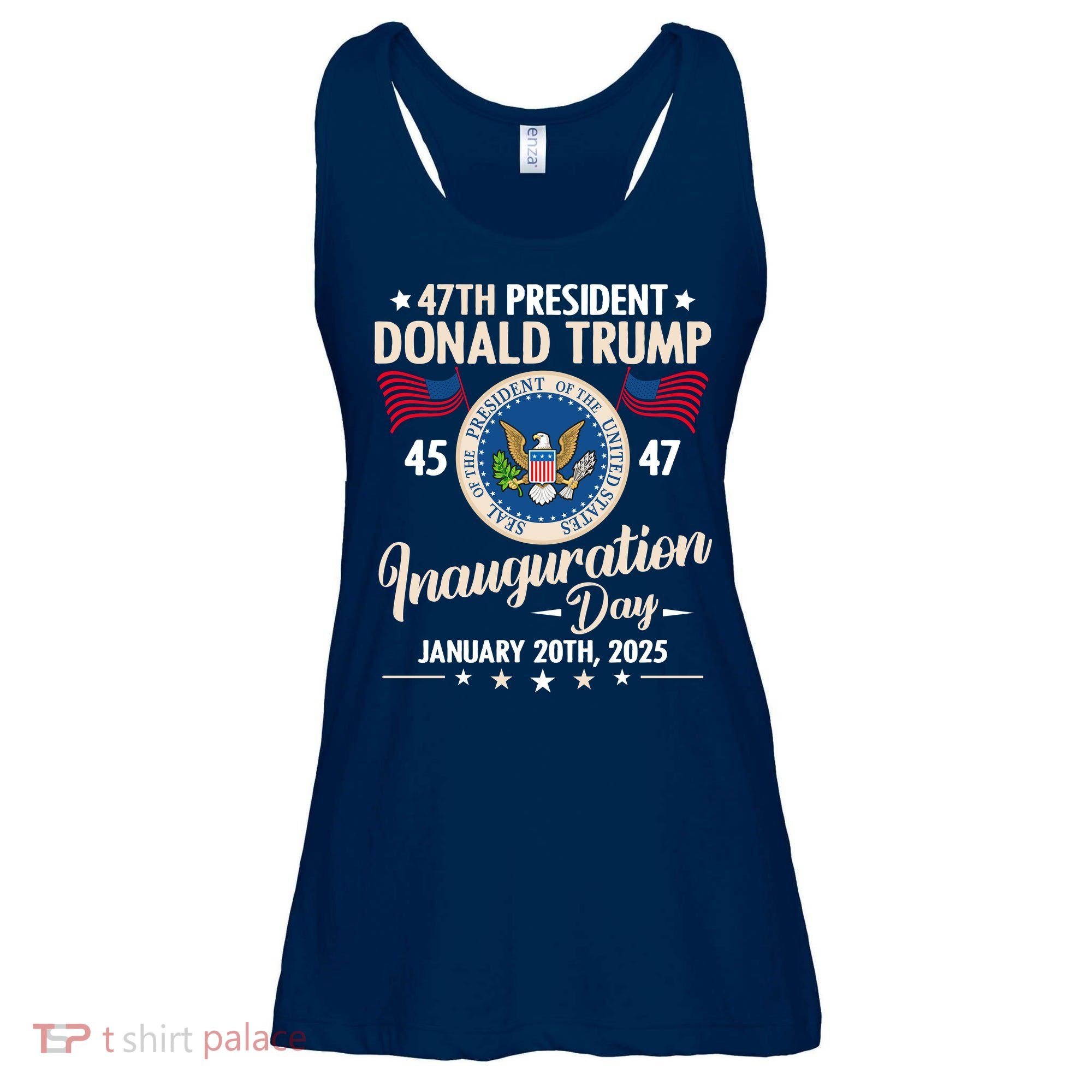 Donald Trump Inauguration Day 2025 47th Ladies Essential Flowy Tank
