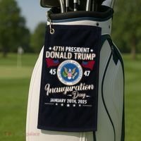 Donald Trump Inauguration Day 2025 47th Golf Towel thumb 2