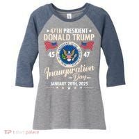 Donald Trump Inauguration Day 2025 47th Women's Tri-Blend 3/4-Sleeve Raglan Shirt thumb 0