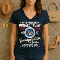 Donald Trump Inauguration Day 2025 47th Women's V-Neck T-Shirt thumb 3