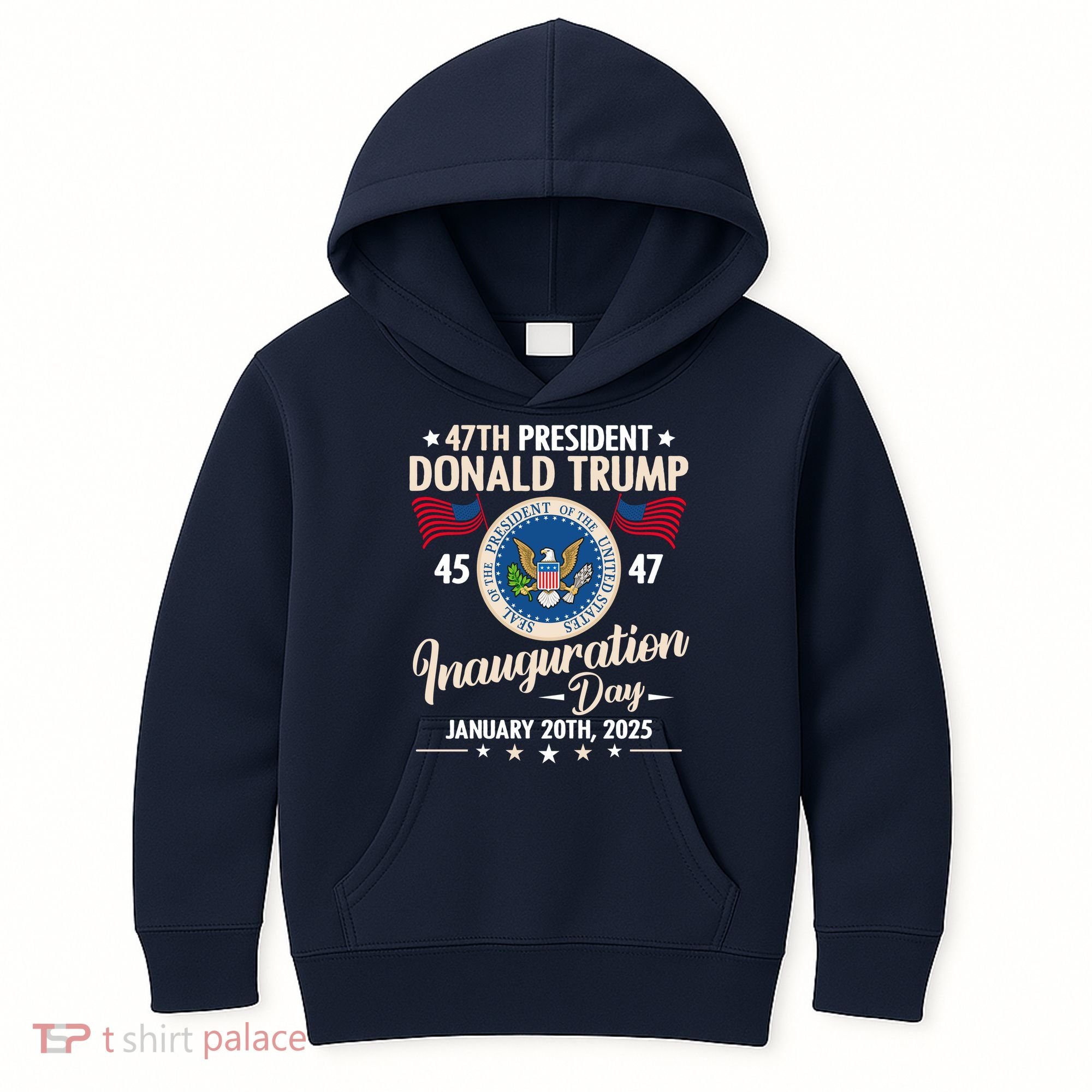 Donald Trump Inauguration Day 2025 47th Kids Hoodie