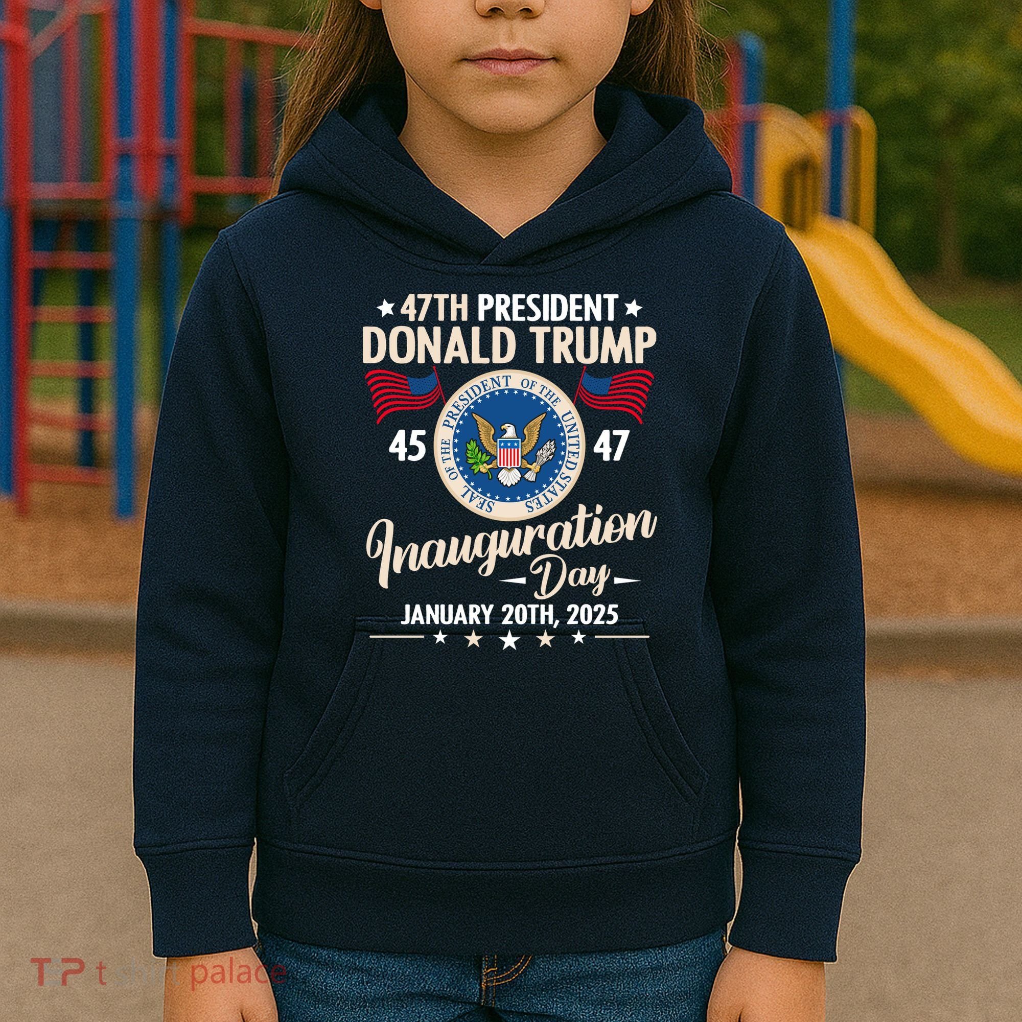 Donald Trump Inauguration Day 2025 47th Kids Hoodie