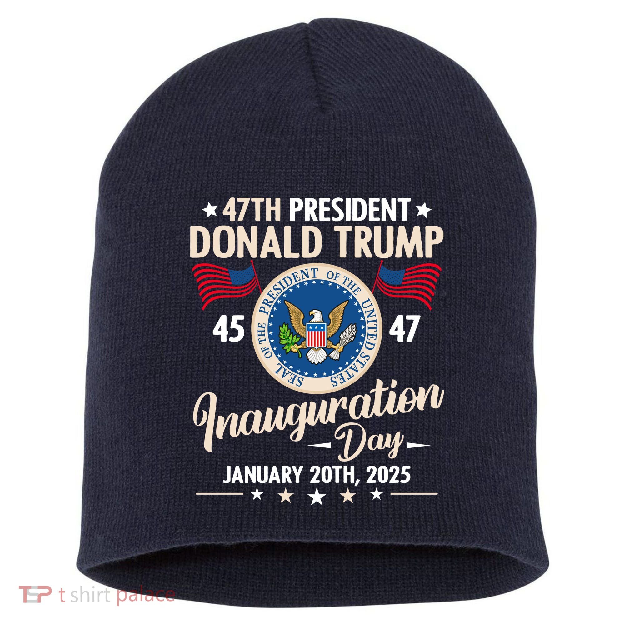 Donald Trump Inauguration Day 2025 47th Short Acrylic Beanie