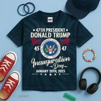 Donald Trump Inauguration Day 2025 47th Kids Tie-Dye T-Shirt thumb 2