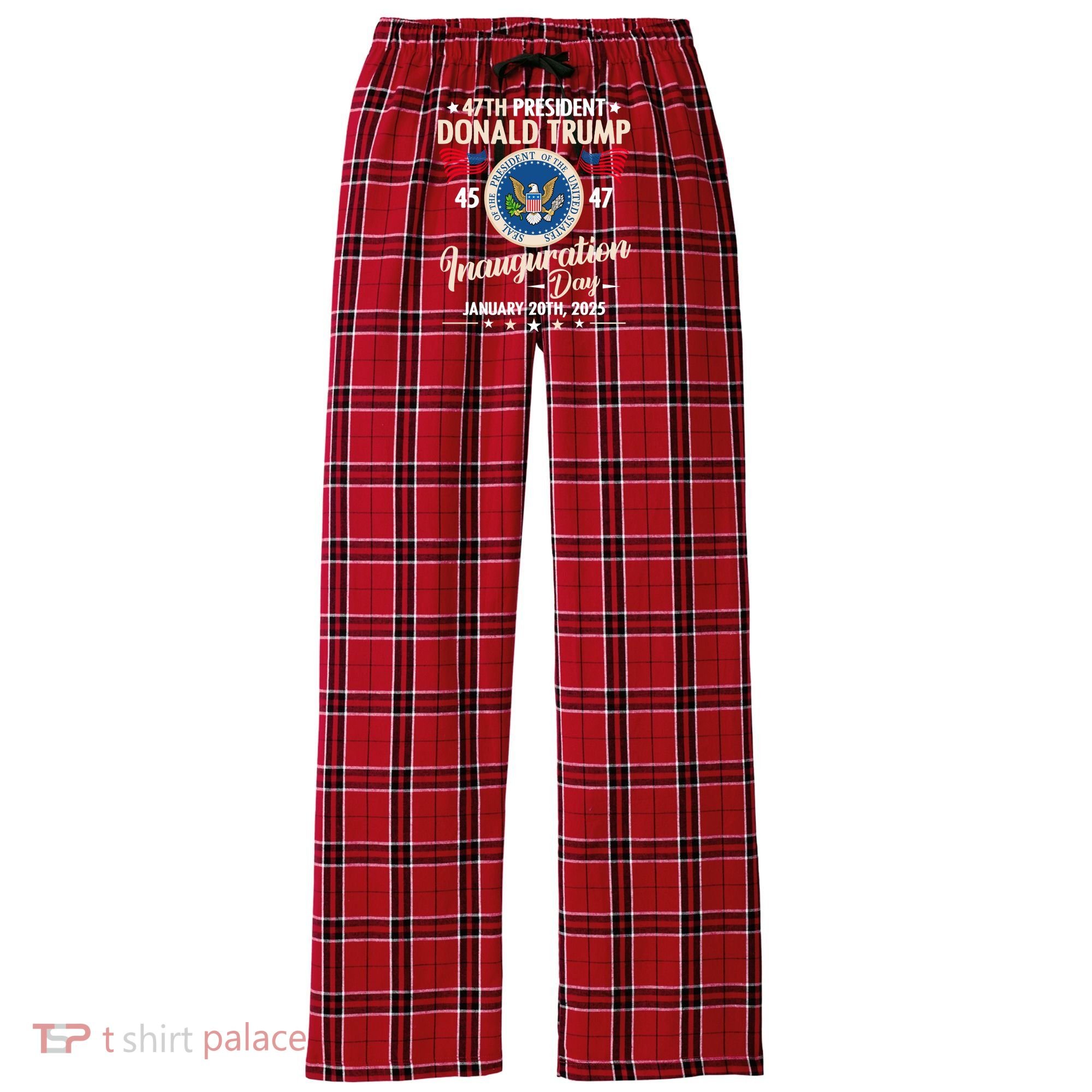 Donald Trump Inauguration Day 2025 47th Women's Flannel Plaid Pajama Pants