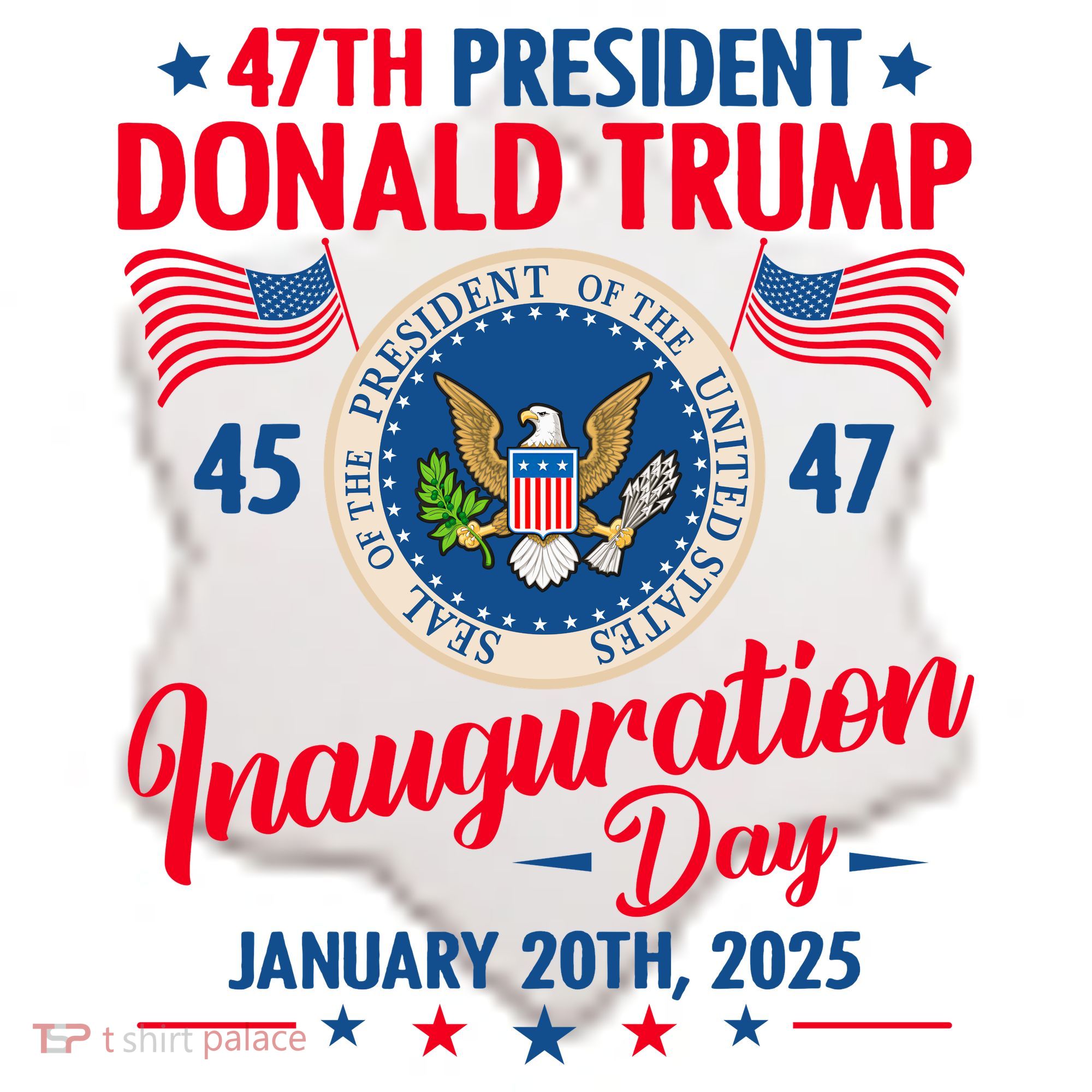Donald Trump Inauguration Day 2025 47th Ceramic Ornament