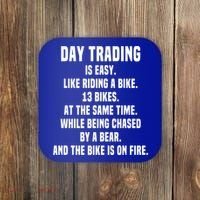 Day Trading Is Easy Funny Day Trader Stock Market Gift Coaster thumb 0
