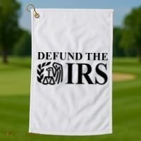 Defund The IRS Golf Towel thumb 1